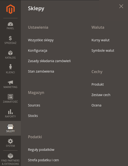 Menu — krok 1