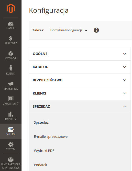 Menu — krok 2