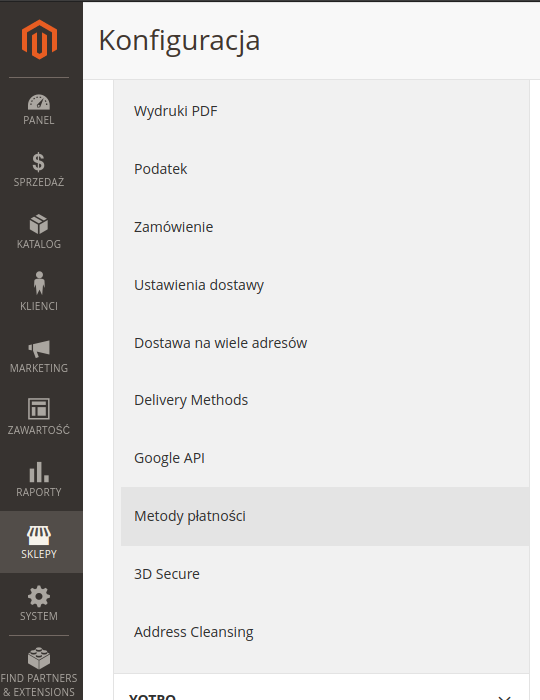 Menu — krok 3