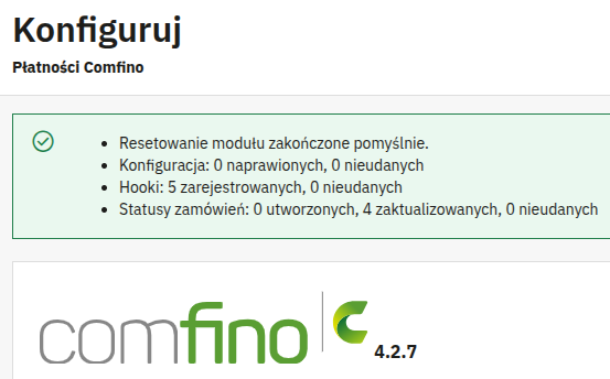 Reset modułu