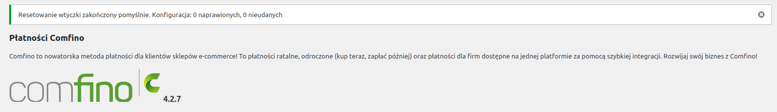 Reset wtyczki